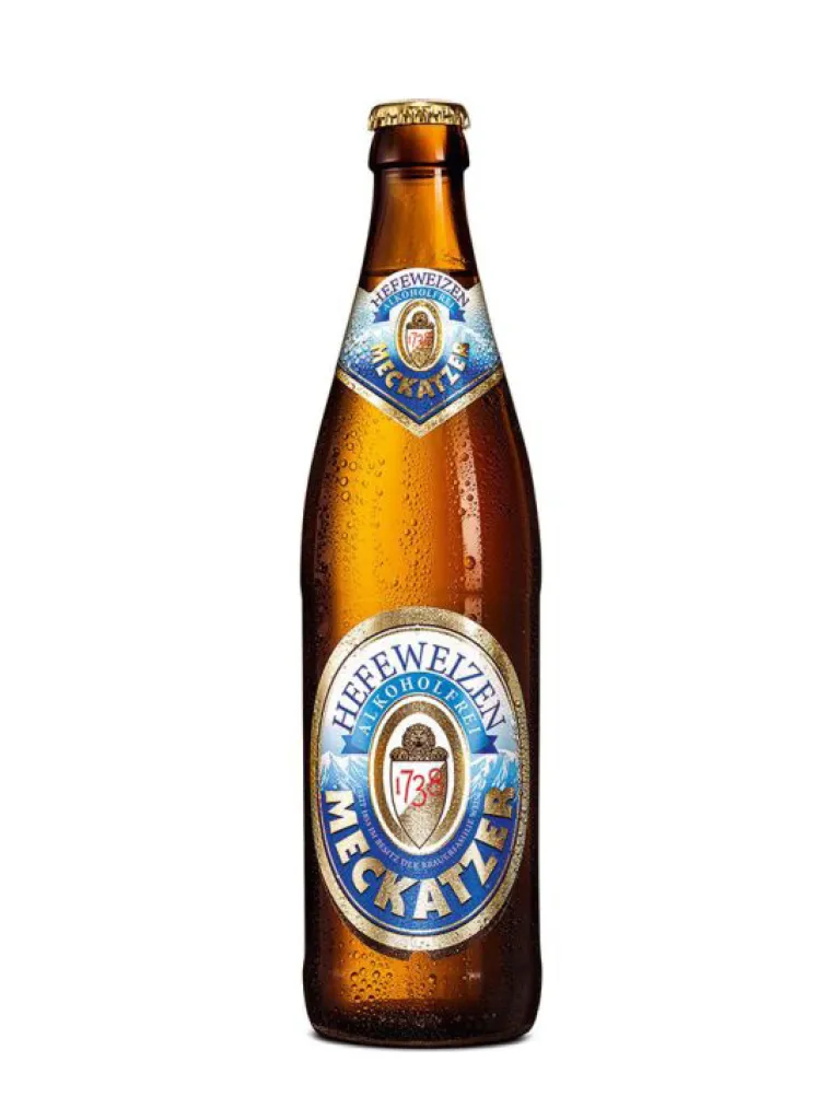 Meckatzer Weizen Analcolica, 0.5 L (vuoto a rendere), 0% vol, Birra Ambrata