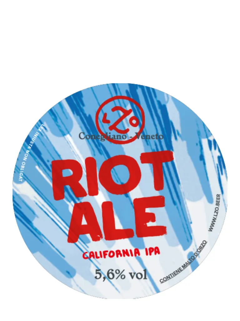 Riot Ale - California IPA, Lzo, fusto 25 L, 5,6% vol, Birra Dorata Intensa