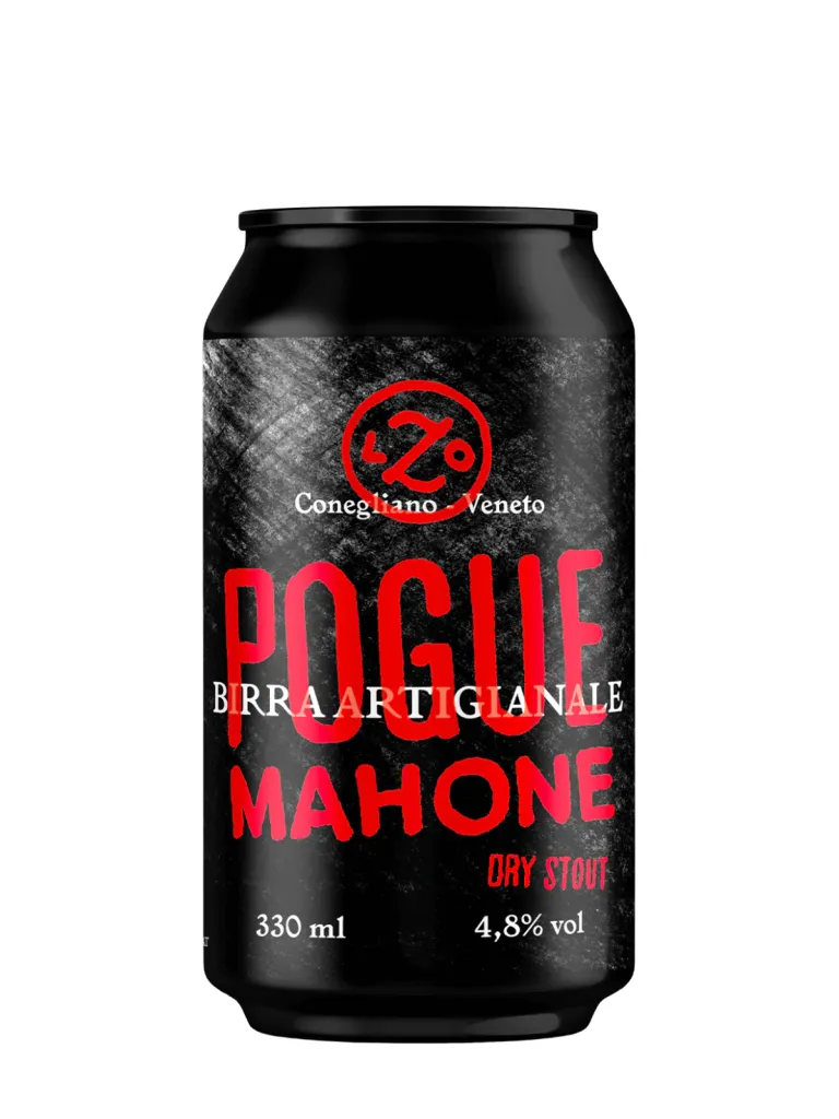 Pogue Mahone - Dry Stout, lattina 0.33 L (one way), 4,8% vol, Birra Nera