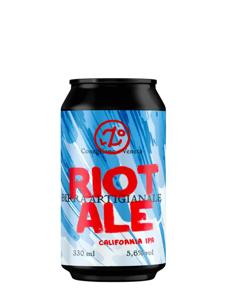 Riot Ale - California IPA, Lzo, lattina 0.33 L (one way), 5,6% vol, Birra Dorata Intensa