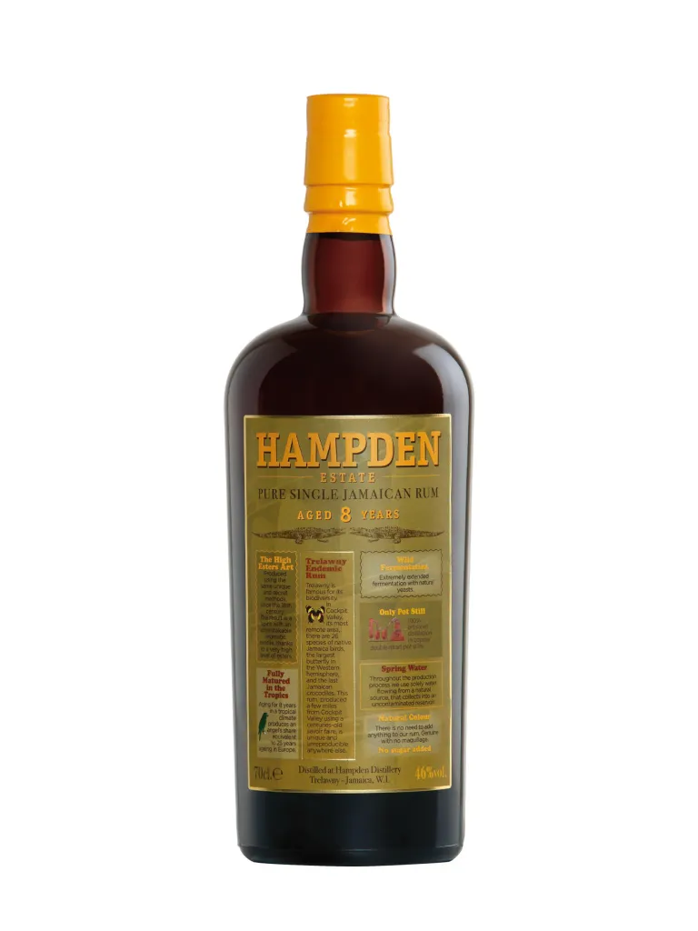 RHUM HAMPDEN EST. OWH 8 Y. CL.70 46'