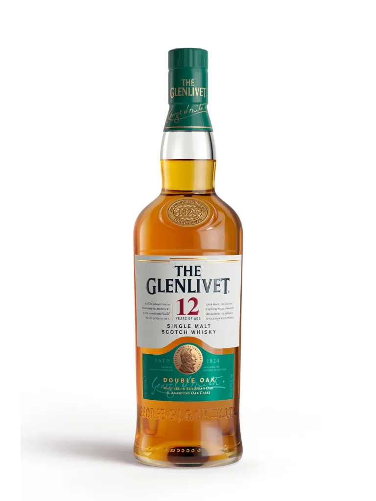 WHISKY GLEN LIVET 12Y CL.70 40' DOUBLE OAK
